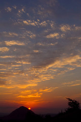 sunset over the mountains