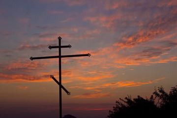 Fototapeta na wymiar cross in the sky
