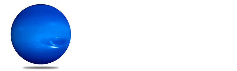 Planet Neptune on a white background