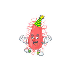Amusing Clown escherichia cartoon character mascot style