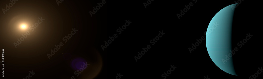 Canvas Prints uranus orbiting with moons