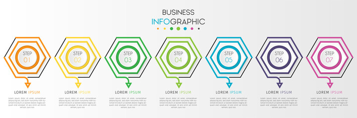 Business infographic element with options, steps, number vector template design