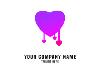 Abstract Logo Vector Gradient Love