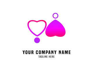 Abstract Logo Vector Gradient Love