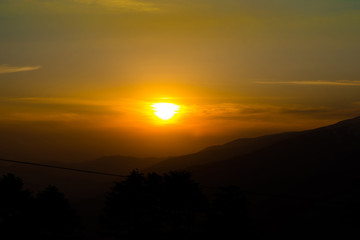 Beautiful Sunset view at mata Vaishnodevi darbar katra Jammu
