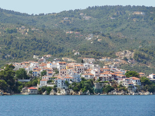 Fototapeta na wymiar Skiathos town at the Sporades
