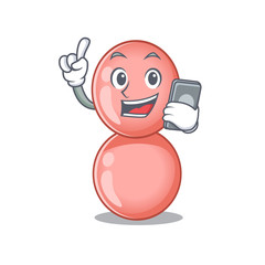 Neisseria gonorrhoeae cartoon character speaking on phone