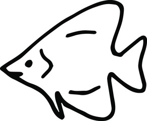 Simple vector drawing of a small fish.