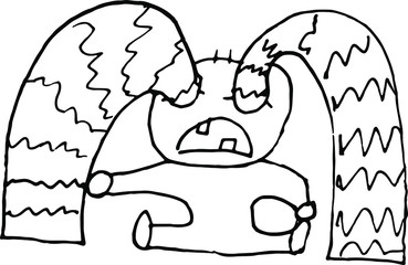 A silhouette of a man who cries a lot.