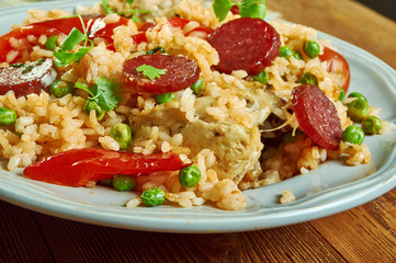 Chicken and  chorizo jambalaya