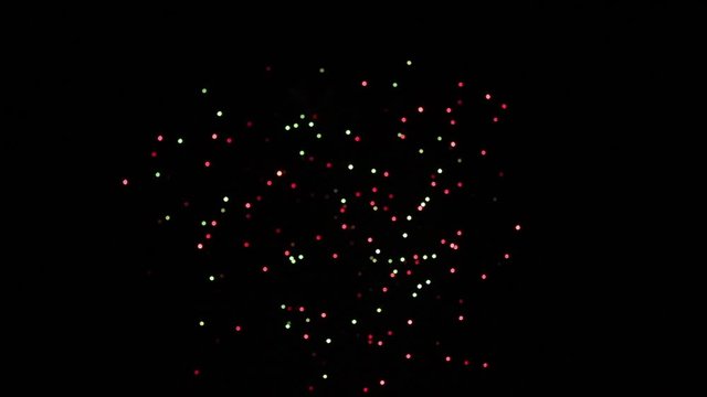 multiple firework in slow motion.