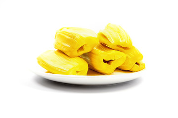 jackfruit on a white background.