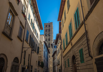 Arezzo (Italy) - The Etruscan and Renaissance city of Tuscany region. Here the historical center.