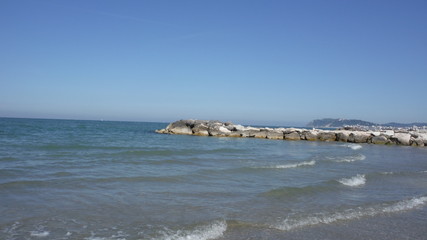 A european rock walkway beach