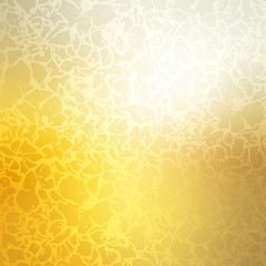 Yellow floral pattern on blurred background. Bright transparent texture.