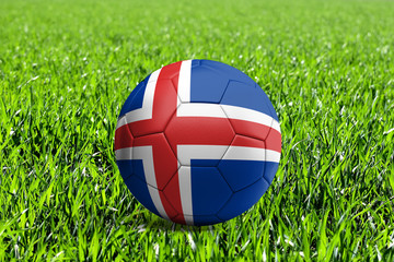 Iceland Flag on Soccer Ball