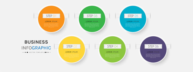 Business infographic element with options, steps, number vector template design