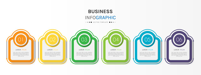 Business infographic element with options, steps, number vector template design