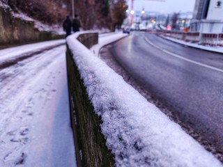 snow covered road