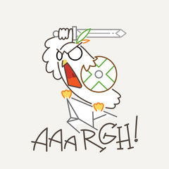 Cute owl in line style with quote. Print for poster, t-shirt, logo, stiker, textile or bags