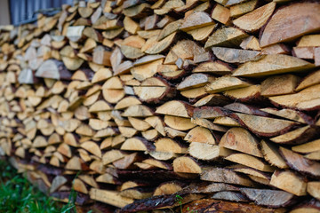 Burning barrel in the middle of the garden in autumn