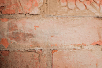 the texture and pattern of the bricks for the stove in the house