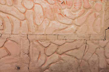 the texture and pattern of the bricks for the stove in the house