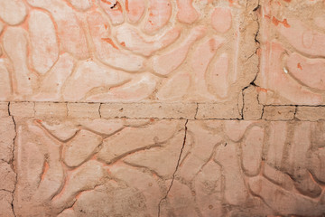 the texture and pattern of the bricks for the stove in the house