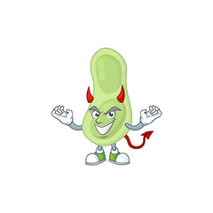 A picture of devil staphylococcus pneumoniae cartoon character design