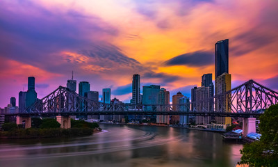 Fototapeta na wymiar Brisbane Sunset
