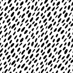 Black and white abstract hand drawn seamless pattern