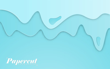 Colorful abstract background with paper cut shape design. Minimalistic design illustration