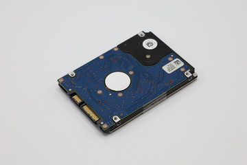 Hard disk isolated on a white background. Computer HDD Hard Disk Drive. Computer Storage Memory....