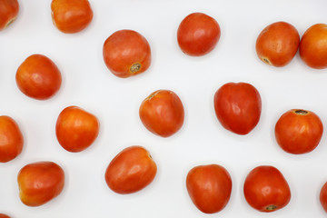 Naklejka na ściany i meble red tomatoes background. Group of tomatoes 
