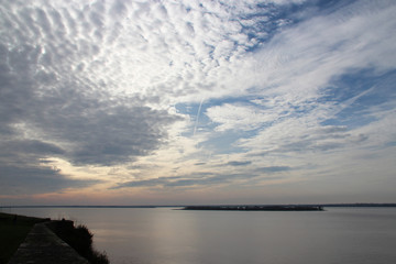 estuary of the gironde and river garonne in blaye (france) 