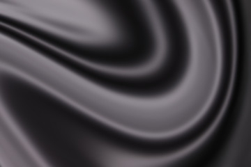 Abstract Flowing Waving silk Textile. Silk Fabric Background, Dark Satin Cloth Waves. 