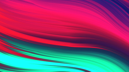Abstract pink green gradient wave  background. Neon light curved lines and geometric shape with colorful graphic design.