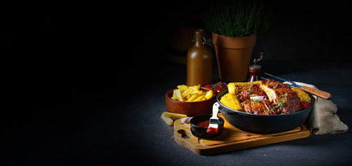 Rustic spare ribs from the oven