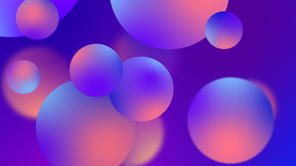 Abstract balls geometric gradient color background.For graphic design. 3d render illustration.