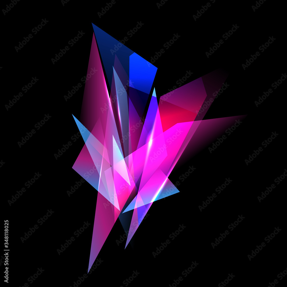 Aufkleber abstract triangle pink cyberpunk background vector