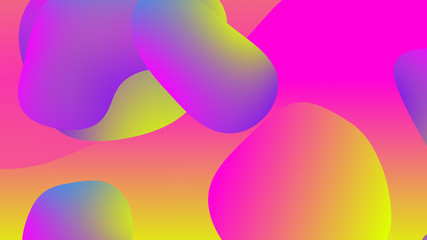 Abstract gradient geometric background. Fluid shapes and colorful graphic design.