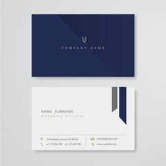 Business card flat design vector template