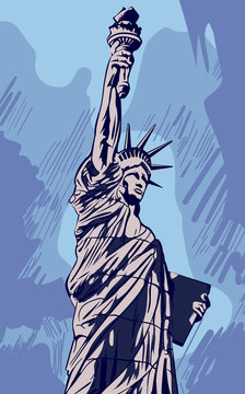 Statue of liberty, vector image