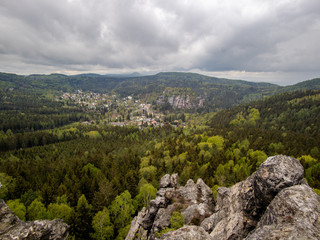 Fototapeta na wymiar Zittau mountains, Oybin, on the Toepfer mountain