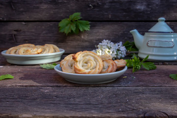 home-made cottage cheese cookies of various shapes