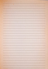 Sheet of paper with lined