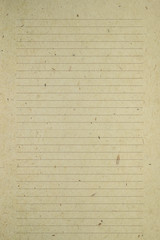 Sheet of paper with lined