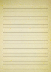 Sheet of paper with lined