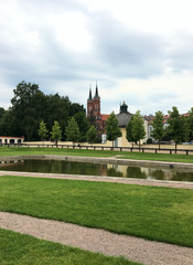 Fototapeta premium Park near the castle in Bialystok Poland