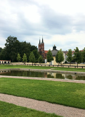 Park near the castle in Bialystok Poland